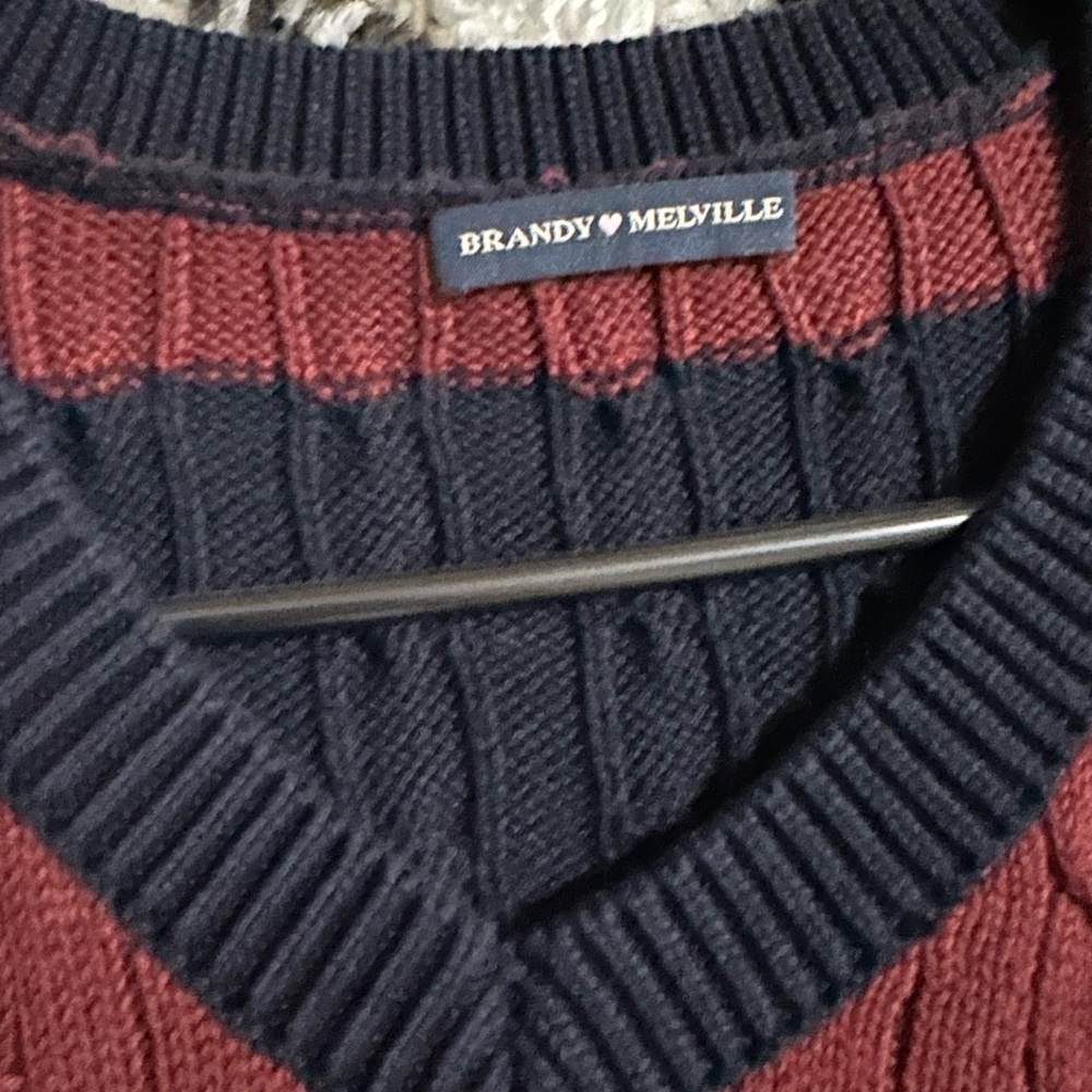 Knitted brandy sweater